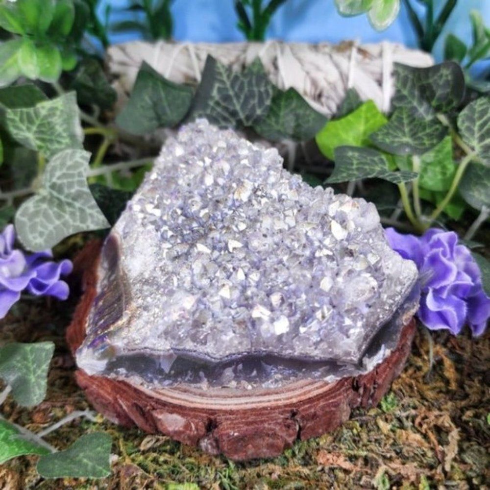 Amethyst Aura Crystal Cluster #6 - Picture 2 of 5